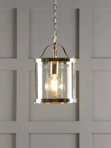 John Lewis Laura Ashley Harrington Glass Ceiling Light, Clear/Polished Nickel- Buy online at McGrocer