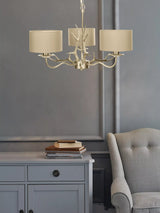 John Lewis Laura Ashley Mulroy 3 Arm Chandelier Ceiling Light, Champagne- Buy online at McGrocer