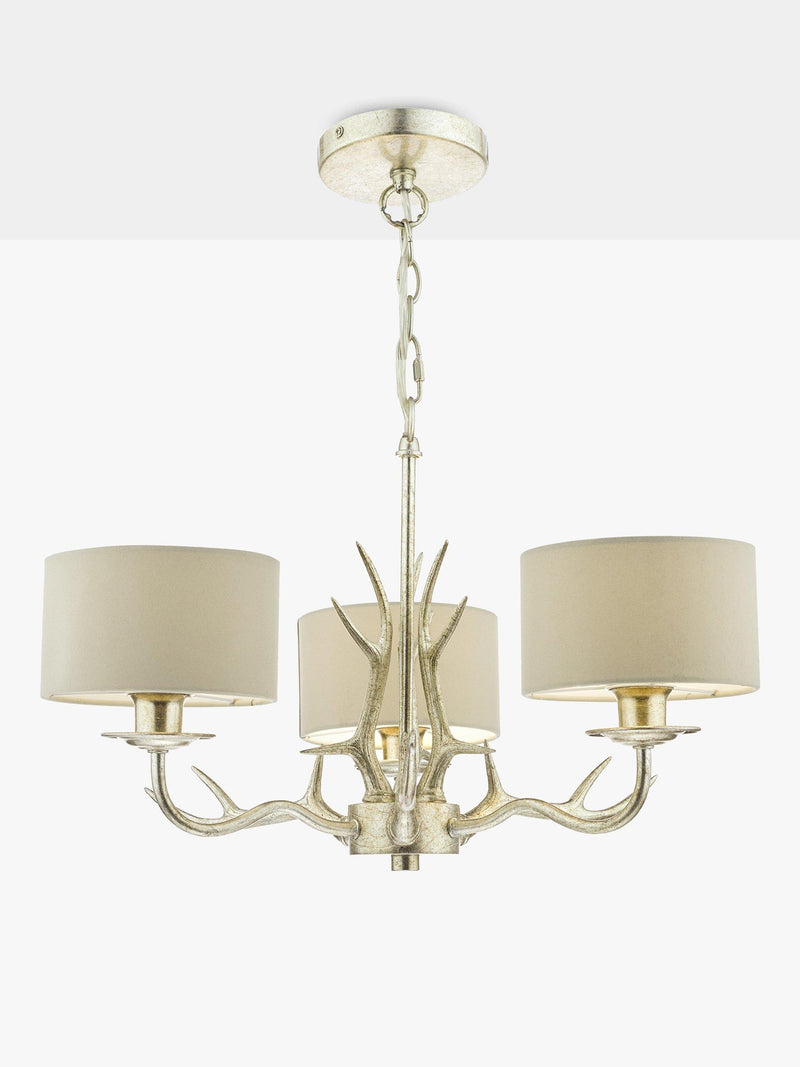 Laura Ashley chandelier 3-arm champagne ceiling light (British brand)