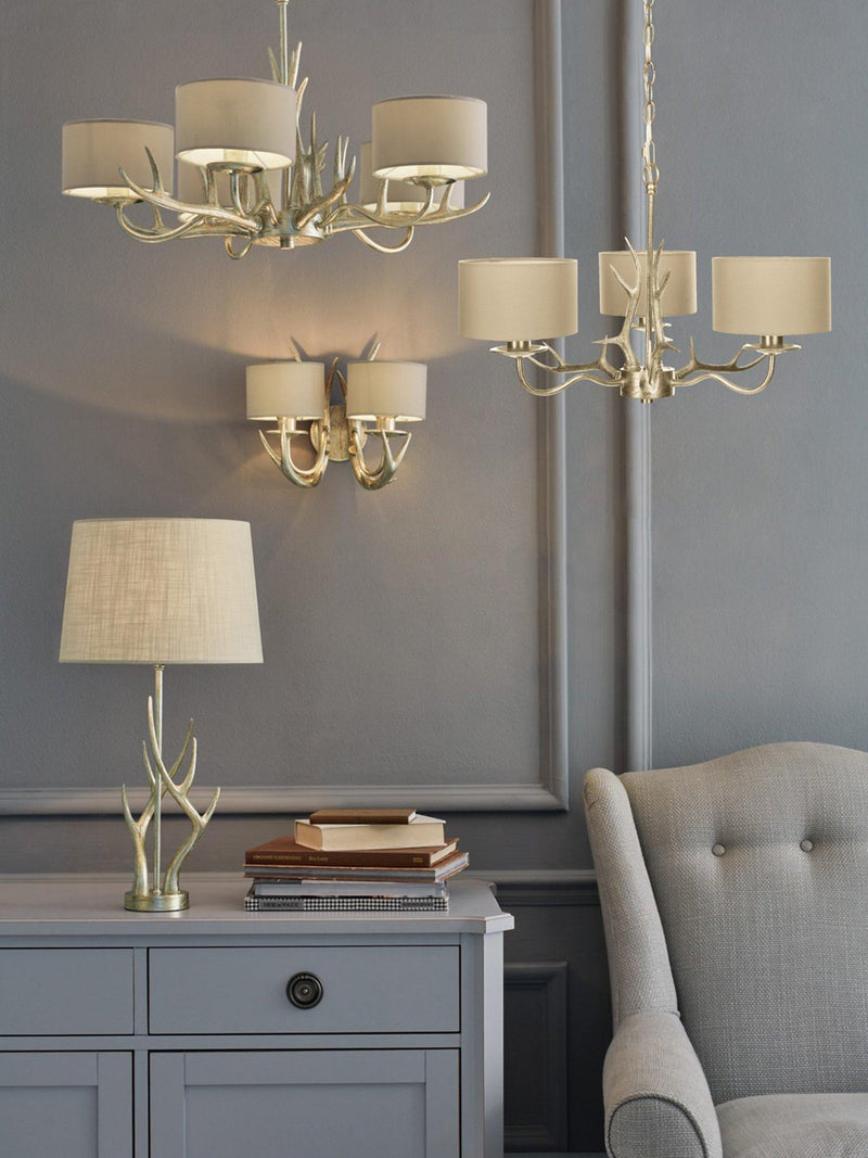 Laura Ashley chandelier 3-arm champagne ceiling light (British brand)