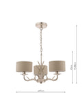 Laura Ashley chandelier 3-arm champagne ceiling light (British brand)