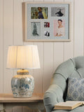 Laura Ashley Elizabeth ceramic table lamp with silk shade (British brand)