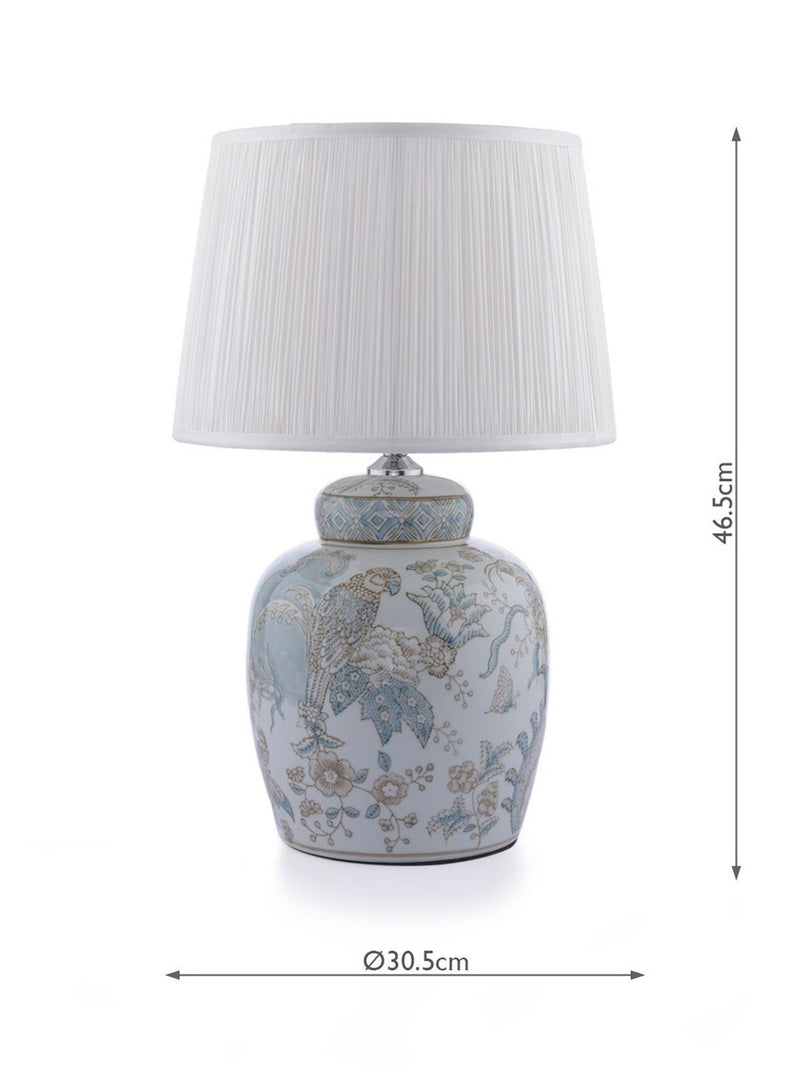 Laura Ashley Elizabeth ceramic table lamp with silk shade (British brand)