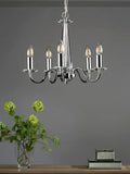 Laura Ashley Blake crystal ceiling light in clear and polished chrome, UK version