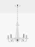 Laura Ashley Blake crystal ceiling light in clear and polished chrome, UK version