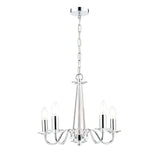 Laura Ashley Blake crystal ceiling light in clear and polished chrome, UK version