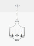 Laura Ashley 3 arm chandelier ceiling light polished chrome, UK version