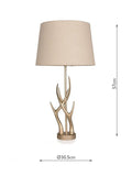 Laura Ashley antler table lamp champagne, UK version