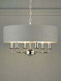 Laura Ashley Sorrento six-arm ceiling light with linen shade (British brand)
