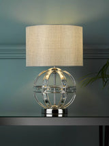John Lewis Laura Ashley Aidan Crystal Table Lamp, Polished Chrome- Buy online at McGrocer