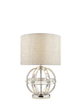 Laura Ashley Aidan crystal table lamp polished chrome, imported from the UK