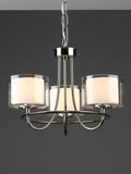 Laura Ashley Southwell 3 arm ceiling light polished nickel, UK version