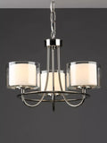 Laura Ashley Southwell 3 arm ceiling light polished nickel, UK version