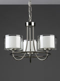 Laura Ashley Southwell 3 arm ceiling light polished nickel, UK version