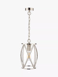 Laura Ashley glass pendant ceiling light with polished nickel finish, UK version