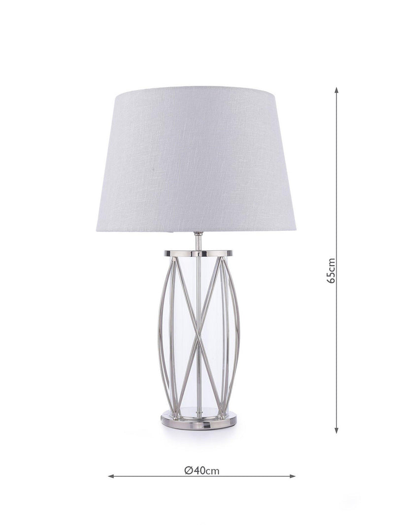 Laura Ashley Beckworth table lamp polished nickel (British brand)