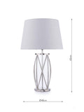 Laura Ashley Beckworth table lamp polished nickel (British brand)