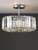 John Lewis Laura Ashley Fernhurst Crystal Semi-Flush Ceiling Light, Clear/Polished Chrome- Buy online at McGrocer