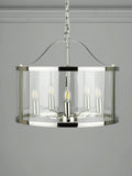Laura Ashley Harrington 5 arm glass ceiling light polished nickel - British product