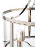 Laura Ashley Harrington 5 arm glass ceiling light polished nickel - British product