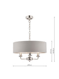 Laura Ashley Sorrento 3 arm ceiling light drum shade, UK version