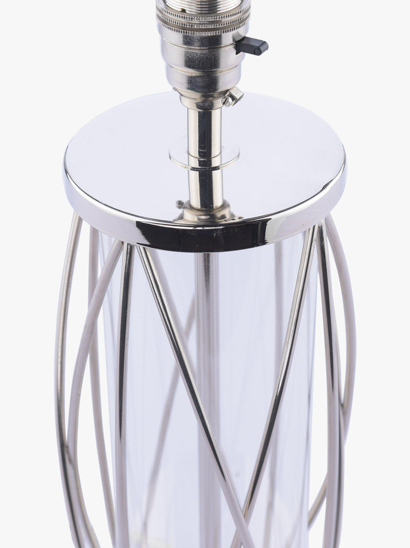 Laura Ashley petite lamp polished nickel linen shade, imported from the UK