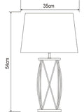 Laura Ashley petite lamp polished nickel linen shade, imported from the UK