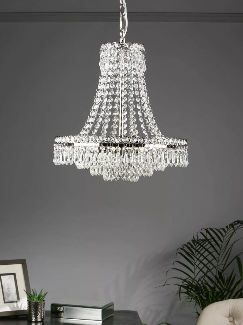 Laura Ashley Enid crystal chandelier ceiling light, imported from the UK