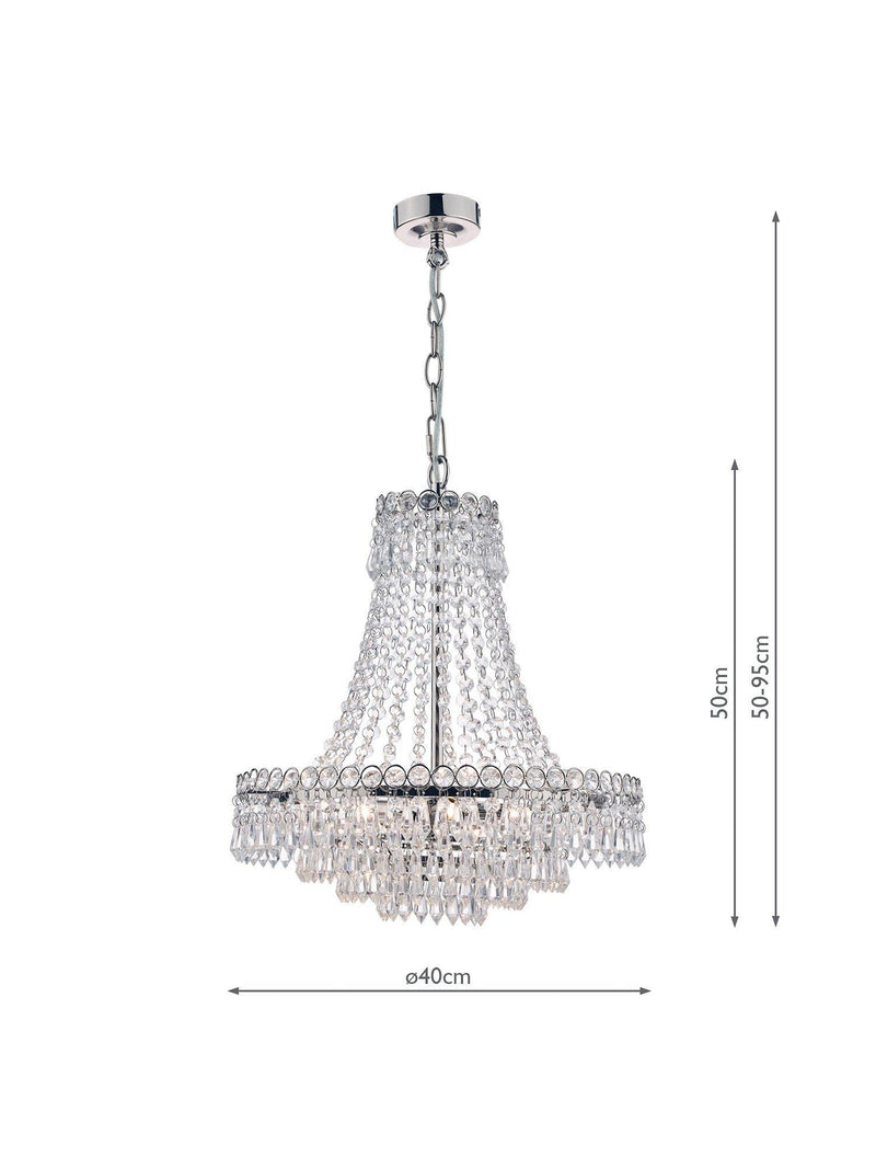 Laura Ashley Enid crystal chandelier ceiling light, imported from the UK