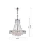 Laura Ashley Enid crystal chandelier ceiling light, imported from the UK