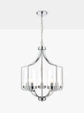 Laura Ashley Joseph chandelier ceiling light 5-arm polished chrome, UK version