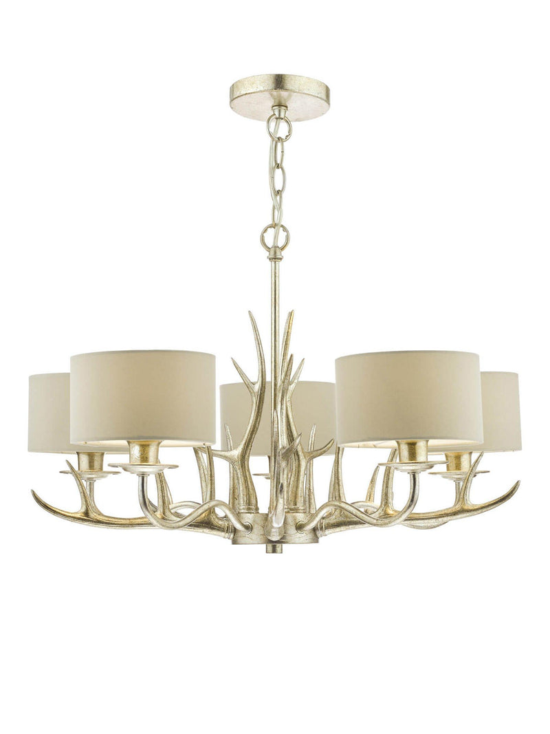 Laura Ashley champagne chandelier 5 arm drop light - British product