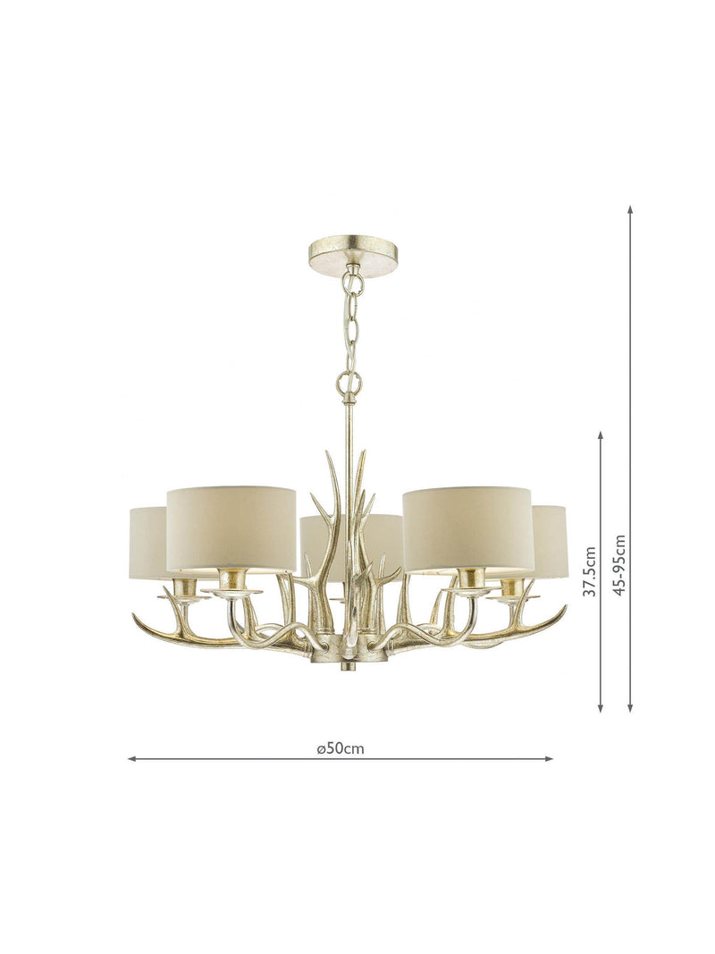 Laura Ashley champagne chandelier 5 arm drop light - British product