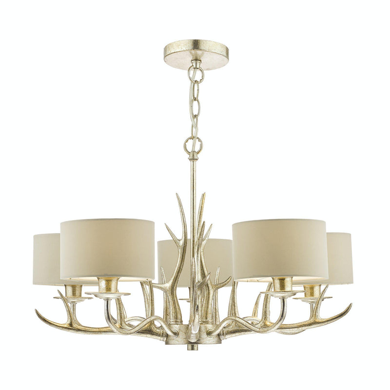 Laura Ashley champagne chandelier 5 arm drop light - British product
