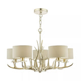Laura Ashley champagne chandelier 5 arm drop light - British product