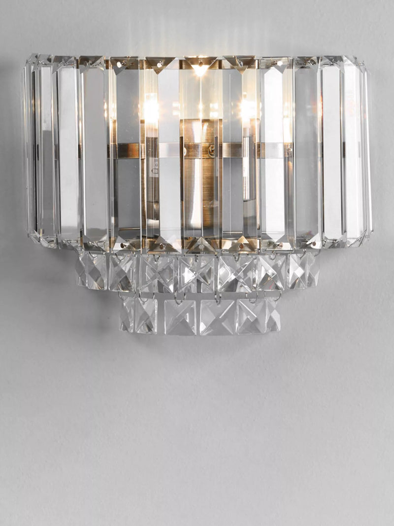 Laura Ashley Vienna crystal wall light polished finish - British product