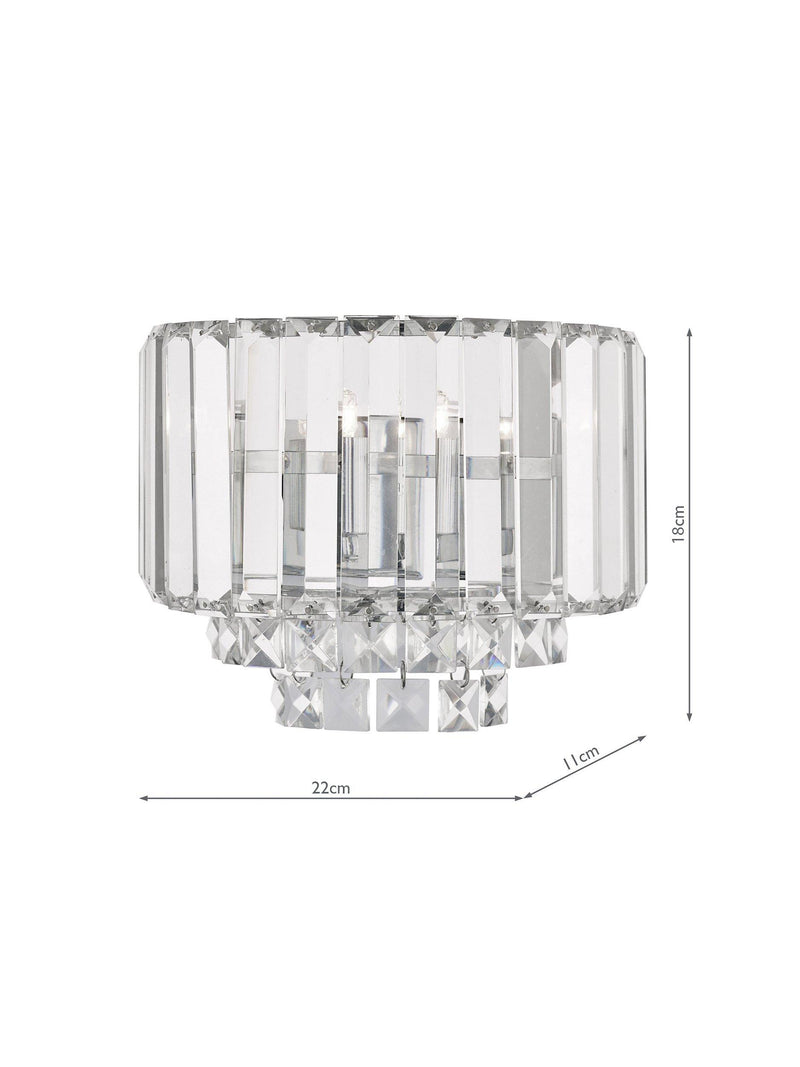 Laura Ashley Vienna crystal wall light polished finish - British product