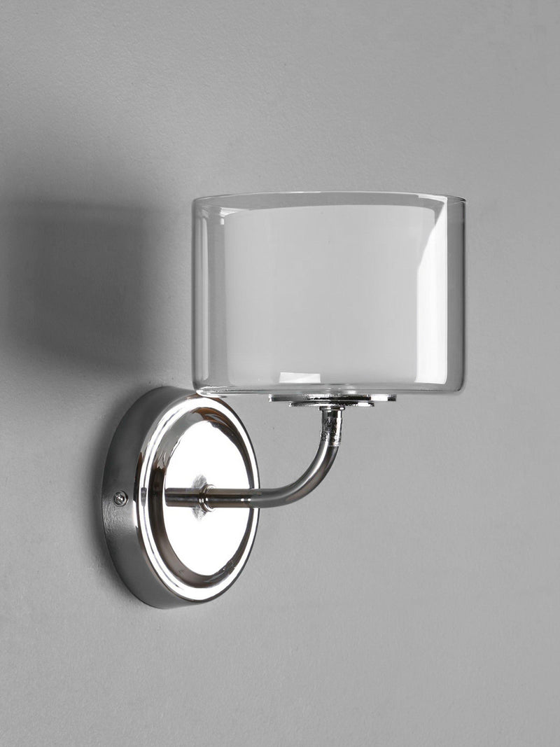 Laura Ashley Southwell glass wall light polished chrome, UK version