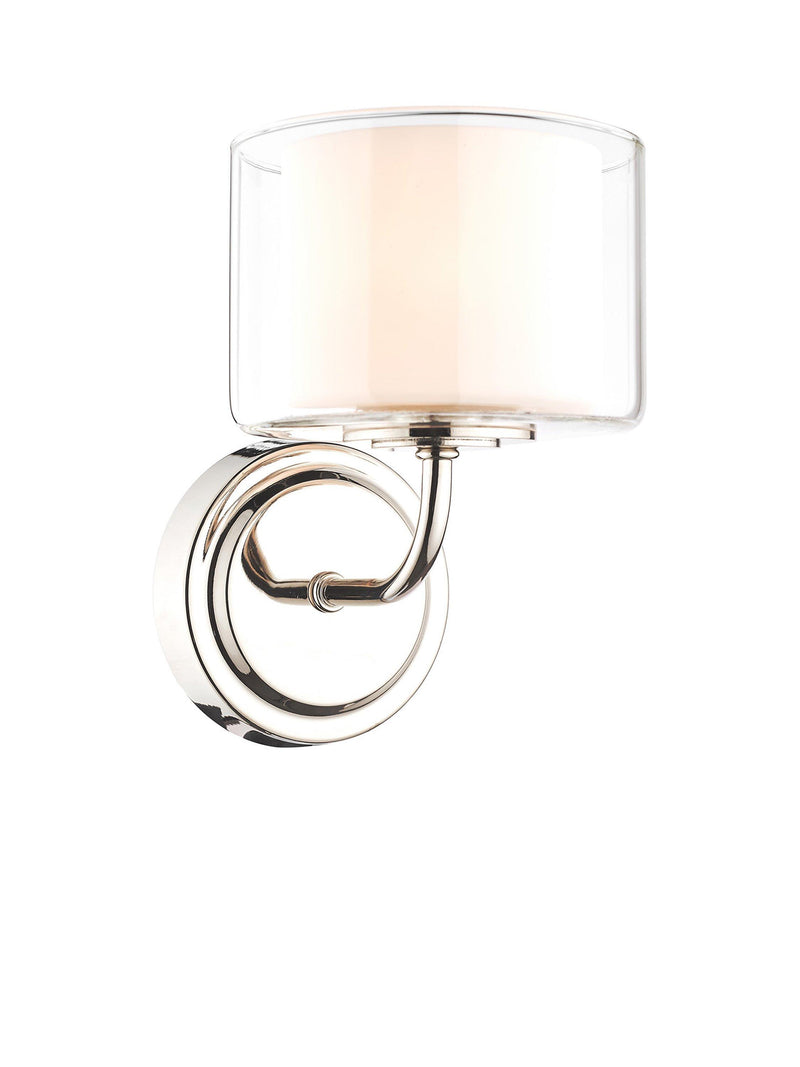 Laura Ashley Southwell glass wall light polished chrome, UK version