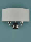 Laura Ashley Sorrento double wall light with linen shade, imported from the UK