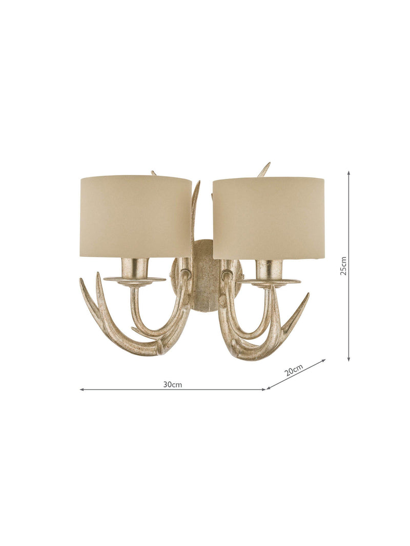 Laura Ashley double wall light champagne finish, imported from the UK