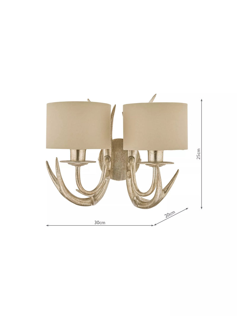 Laura Ashley double wall light champagne finish, imported from the UK