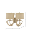 Laura Ashley double wall light champagne finish, imported from the UK