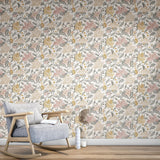 John Lewis wallpaper floral turmeric 10m x 52cm, imported from the UK