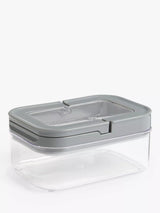 John Lewis John Lewis Flip Lock Airtight Rectangular Storage Container Clear/Grey 700ml- Buy online at McGrocer