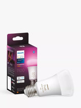 John Lewis Philips Hue White and Colour Ambiance Colour Changing Smart LED Light Bulb 9W A60 E27- Buy online at McGrocer