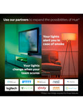 Philips Hue smart lighting starter kit with 2 bulbs and bridge (British brand)