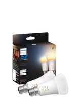 John Lewis Philips Hue White Ambiance Smart LED Light Bulb with Bluetooth, 8W A60 B22, Pack of 2- Buy online at McGrocer