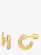 John Lewis Estella Bartlett The Edit Double Illusion Hoop Earrings, Gold- Buy online at McGrocer