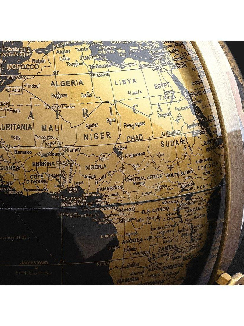 Luckies World Tour black and gold globe 20cm (British brand)